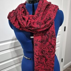 Donna Sharp Red Paisley Scarf